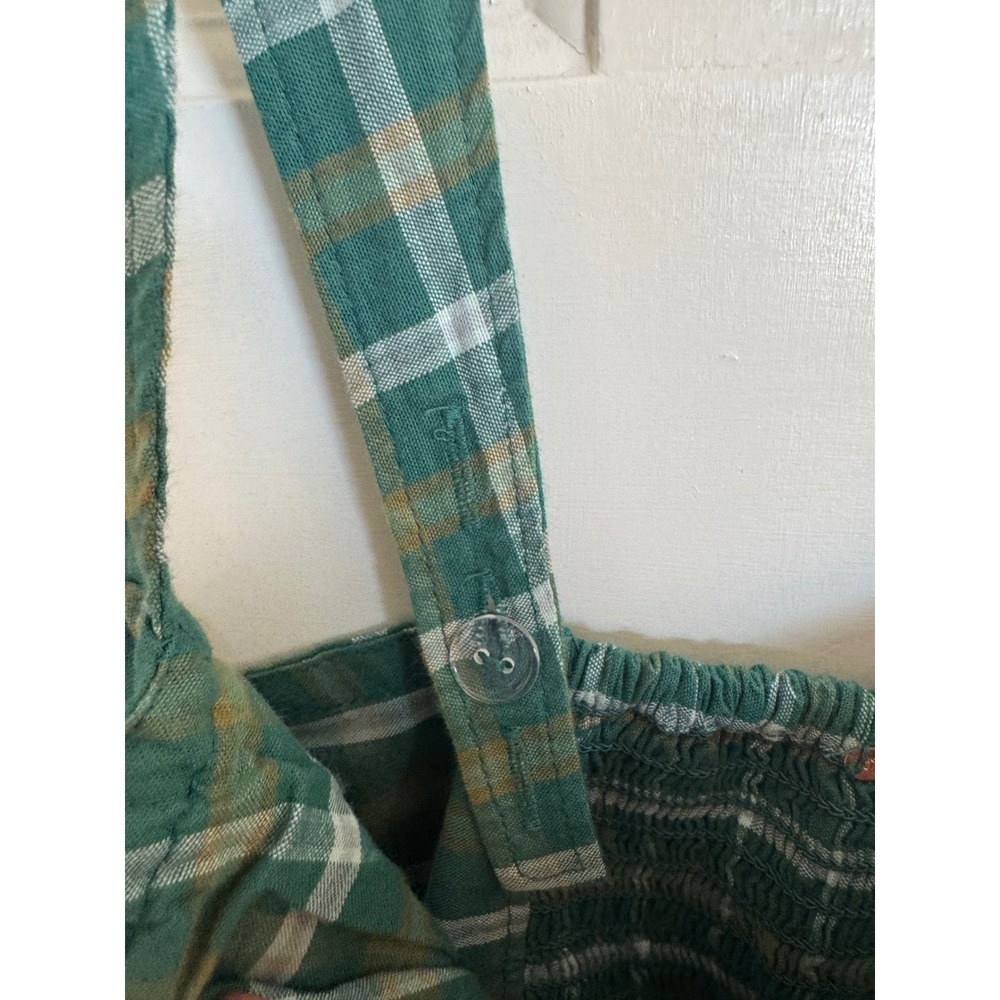 Free People Laters Baby green plaid midi dress size xs - Picture 5 of 12